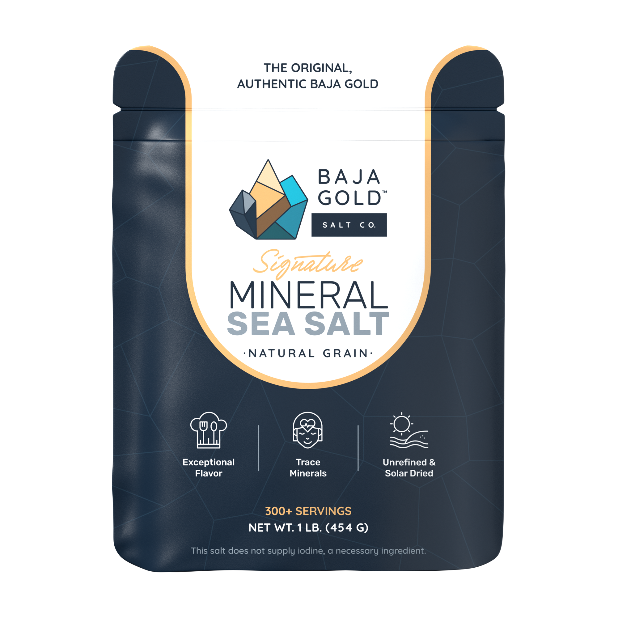 Baja Gold Signature Mineral Sea Salt - Natural Grain Crystals