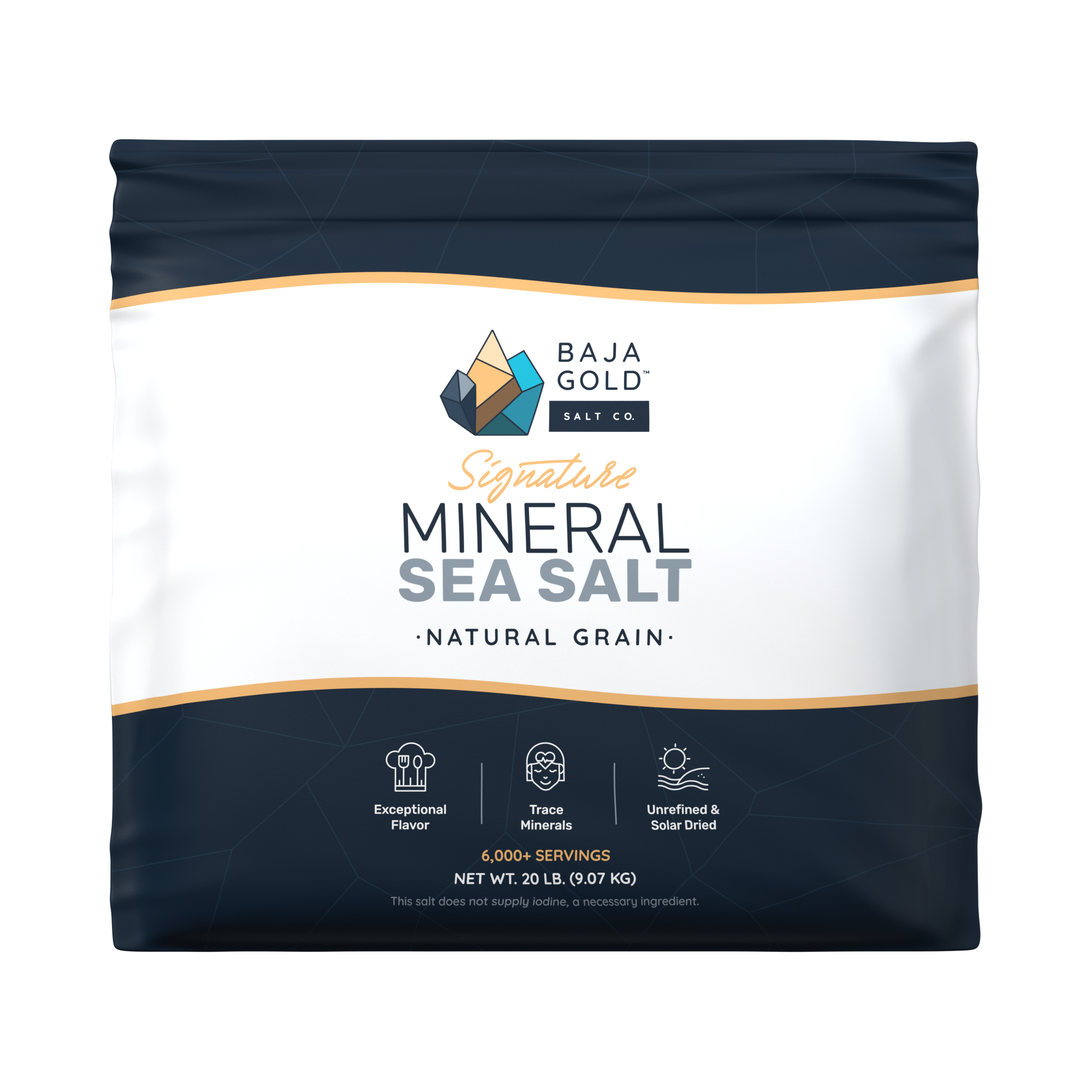 Baja Gold Signature Mineral Sea Salt - Natural Grain Crystals