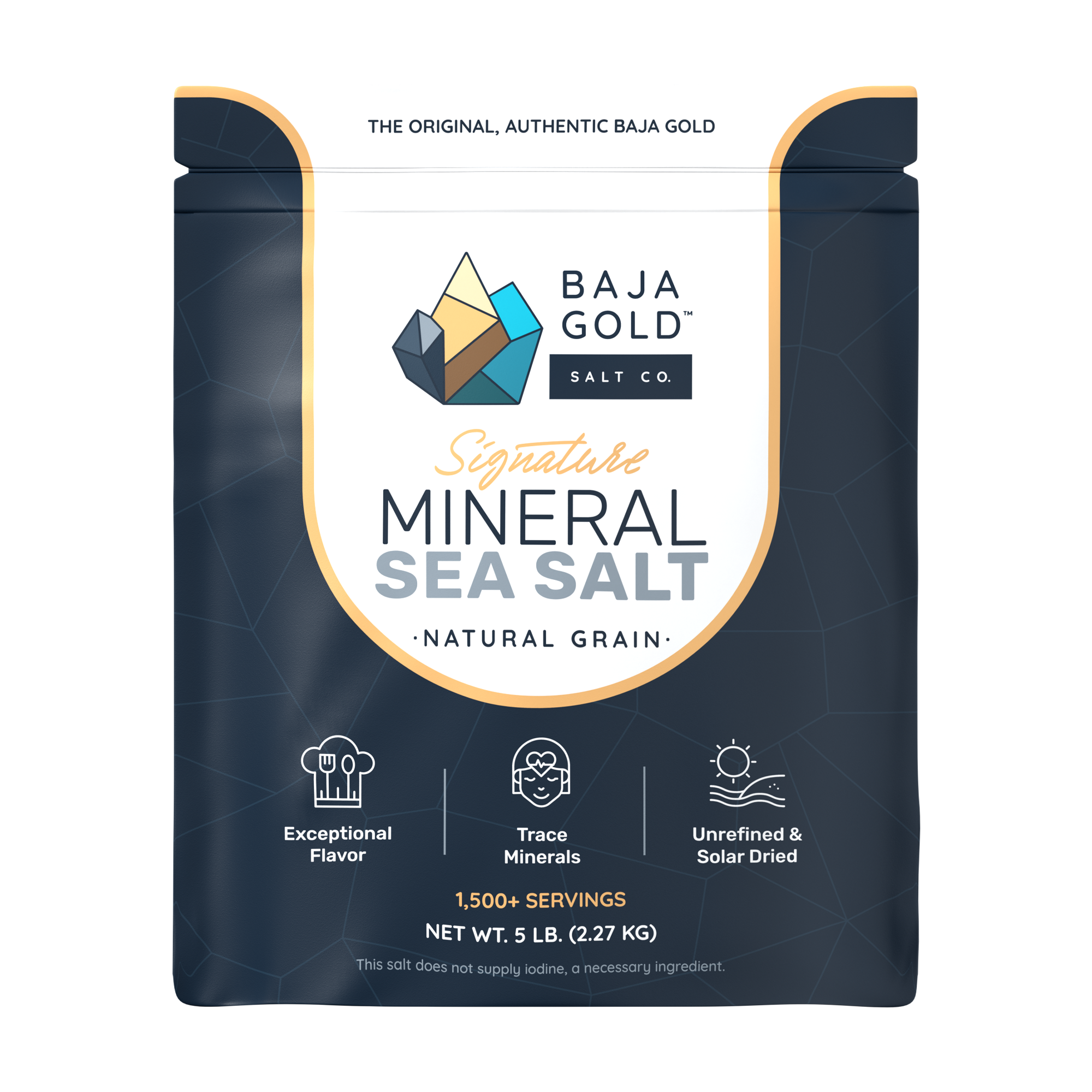 Baja Gold Signature Mineral Sea Salt - Natural Grain Crystals